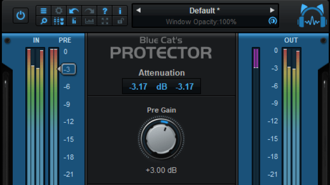 Blue Cat's Protector - Brickwall Limiter Plug-in (VST, AU, AAX, VST3)